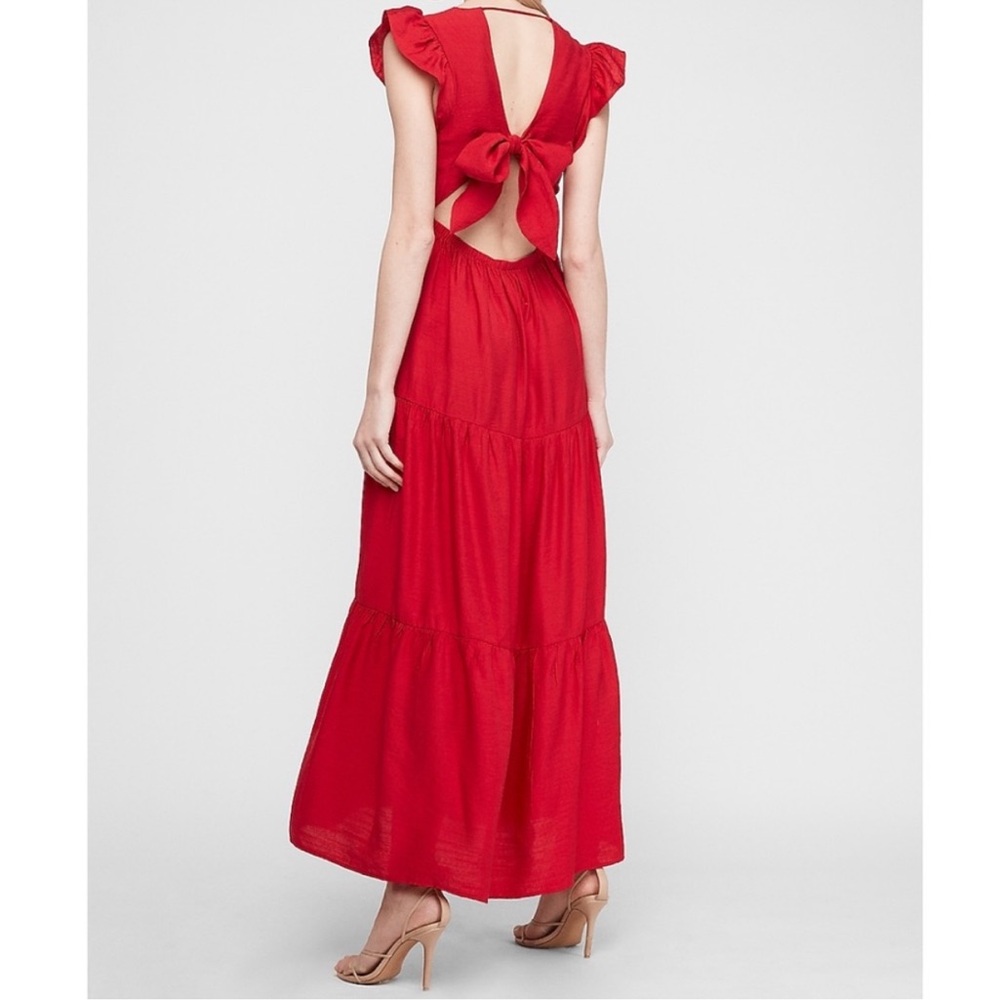 EXPRESS Flutter Sleeve Tiered Maxi Dress